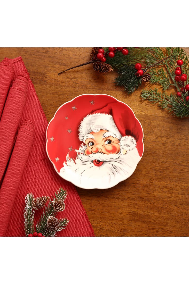8 in. Set of 4 Nostalgic Ceramic Character Plates - Classic, Alternate, color, Multicolor