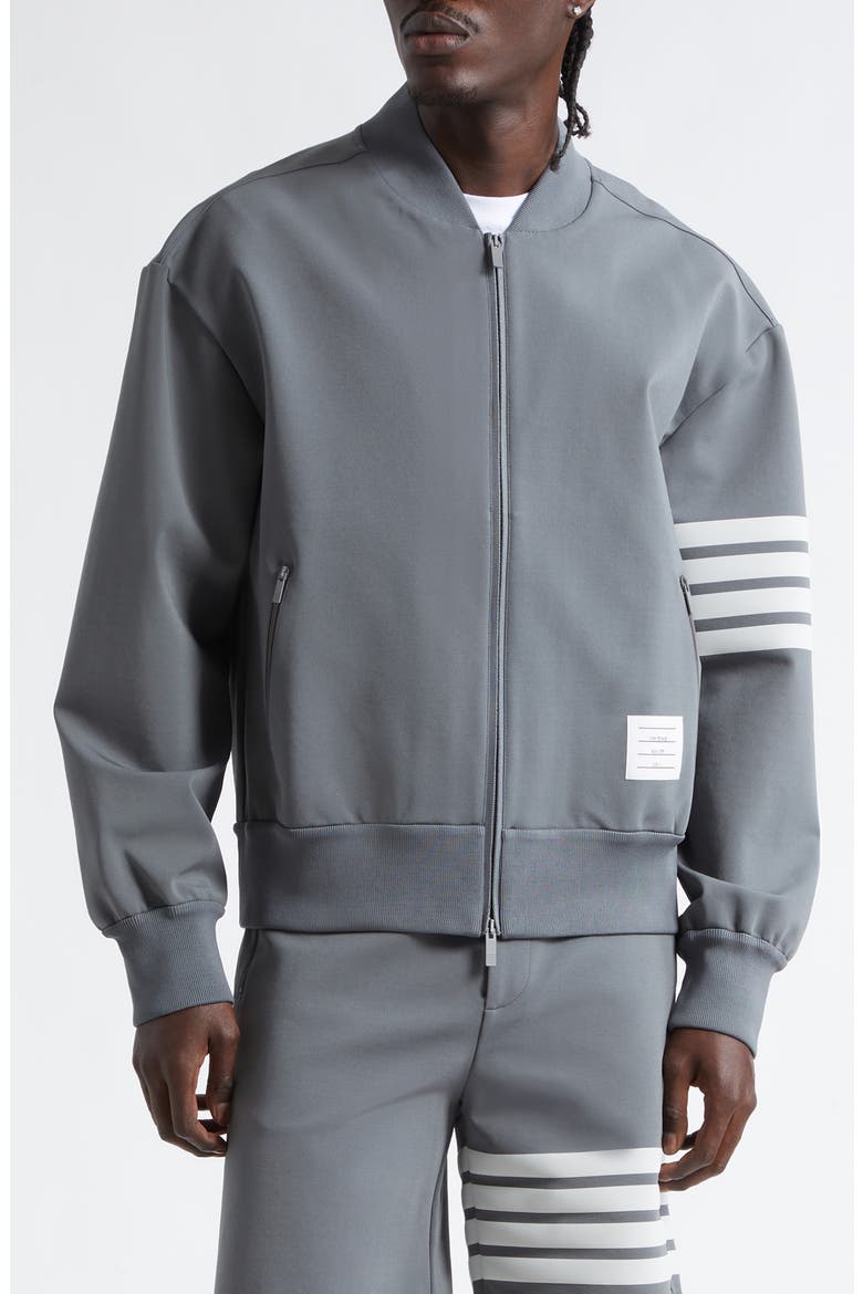 4-Bar Tech Bomber, Main, color, MEDIUM GREY