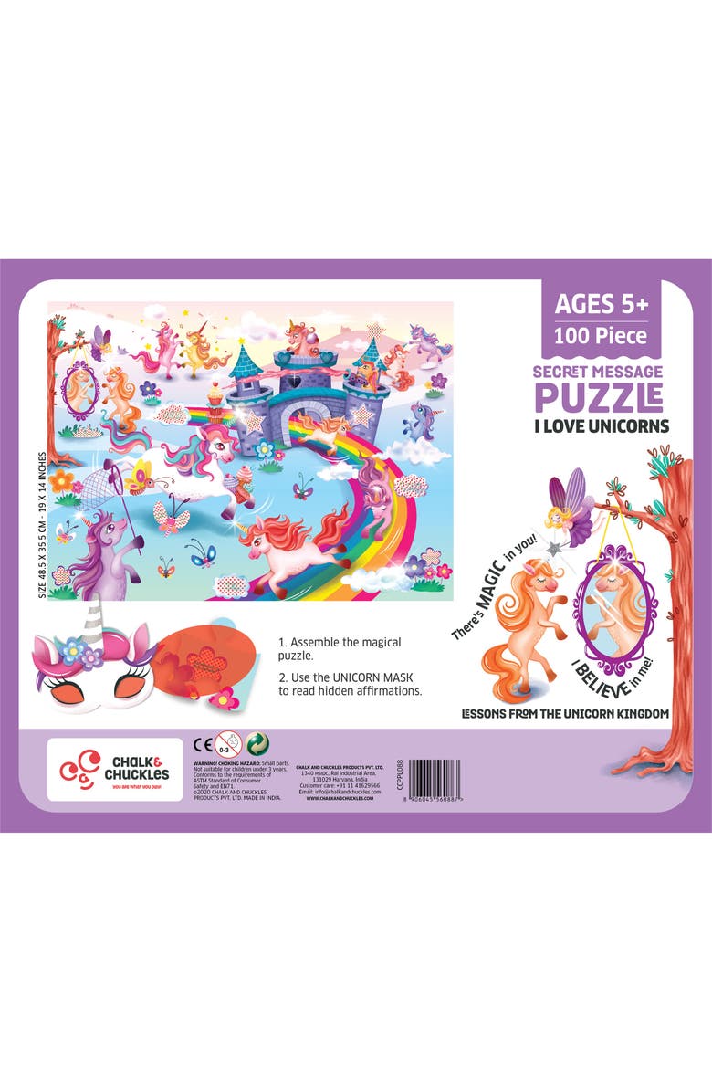Chalk & Chuckles Unicorn puzzle, Alternate, color, NO COLOR