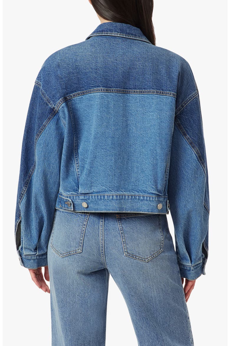 Colorblock Denim Trucker Jacket, Alternate, color, ADRIFT