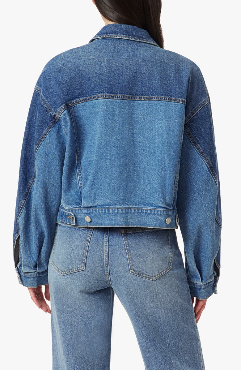 Habitual Colorblock Denim Trucker Jacket, Alternate, color, Adrift