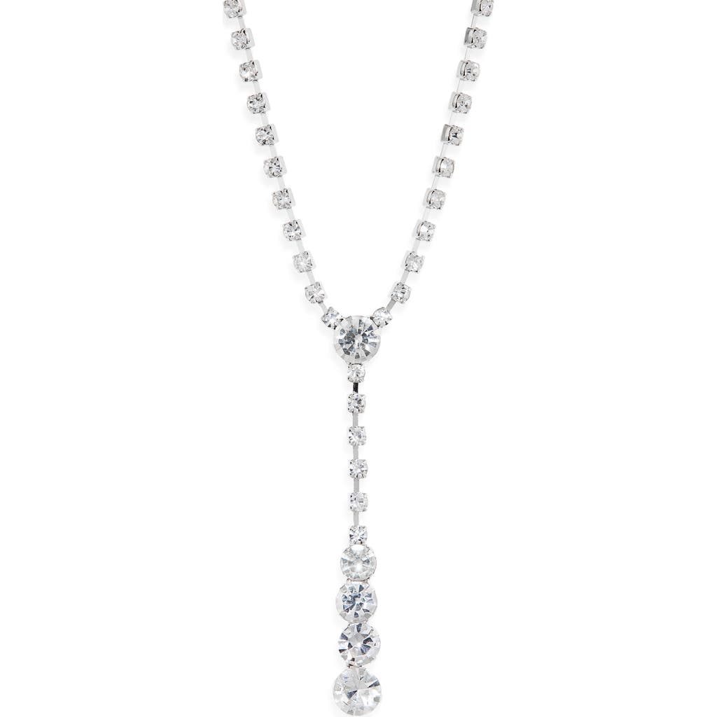 Bp. Sparkle Y-necklace In Metallic