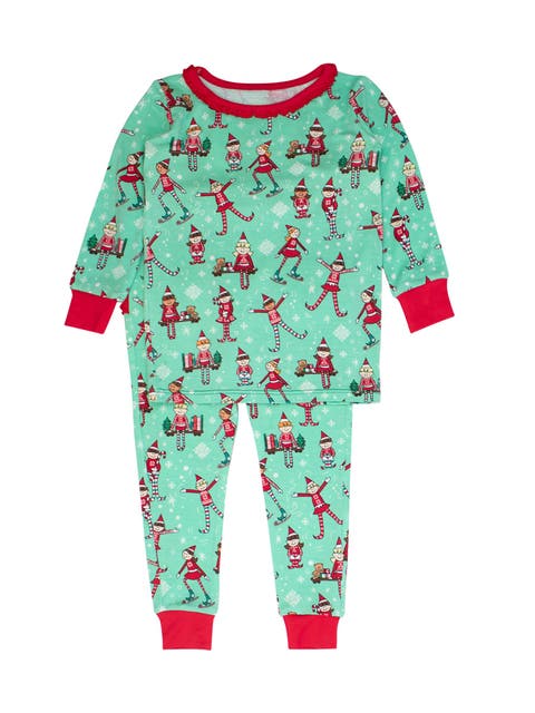 SoftSnooze Ruffle Long Sleeve Pajama Set, Signature Rear Ruffles (Toddler)