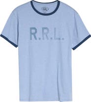Double RL Stencil Logo Ringer T-Shirt