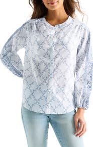 Lucky Brand Floral Cotton Button-Up Shirt