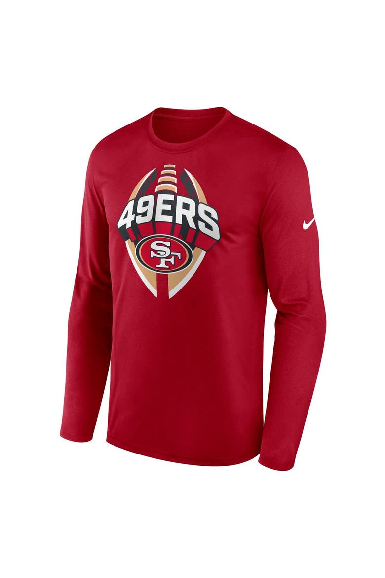 Men's Nike Scarlet San Francisco 49ers Primetime Legend Icon Performance Long Sleeve T-Shirt, Alternate, color, Scarlet