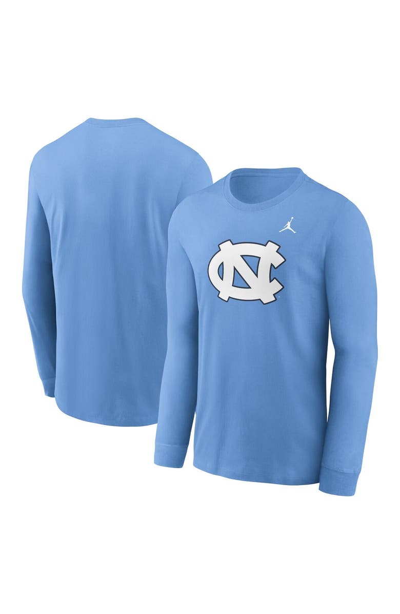 Jordan Brand Men's Jordan Brand Carolina Blue North Carolina Tar Heels Primary Logo Long Sleeve T-Shirt, Main, color,