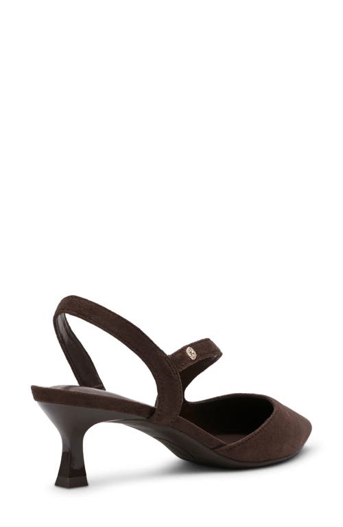 Anne Klein Iman Pointed Toe Slingback Pump In Brown