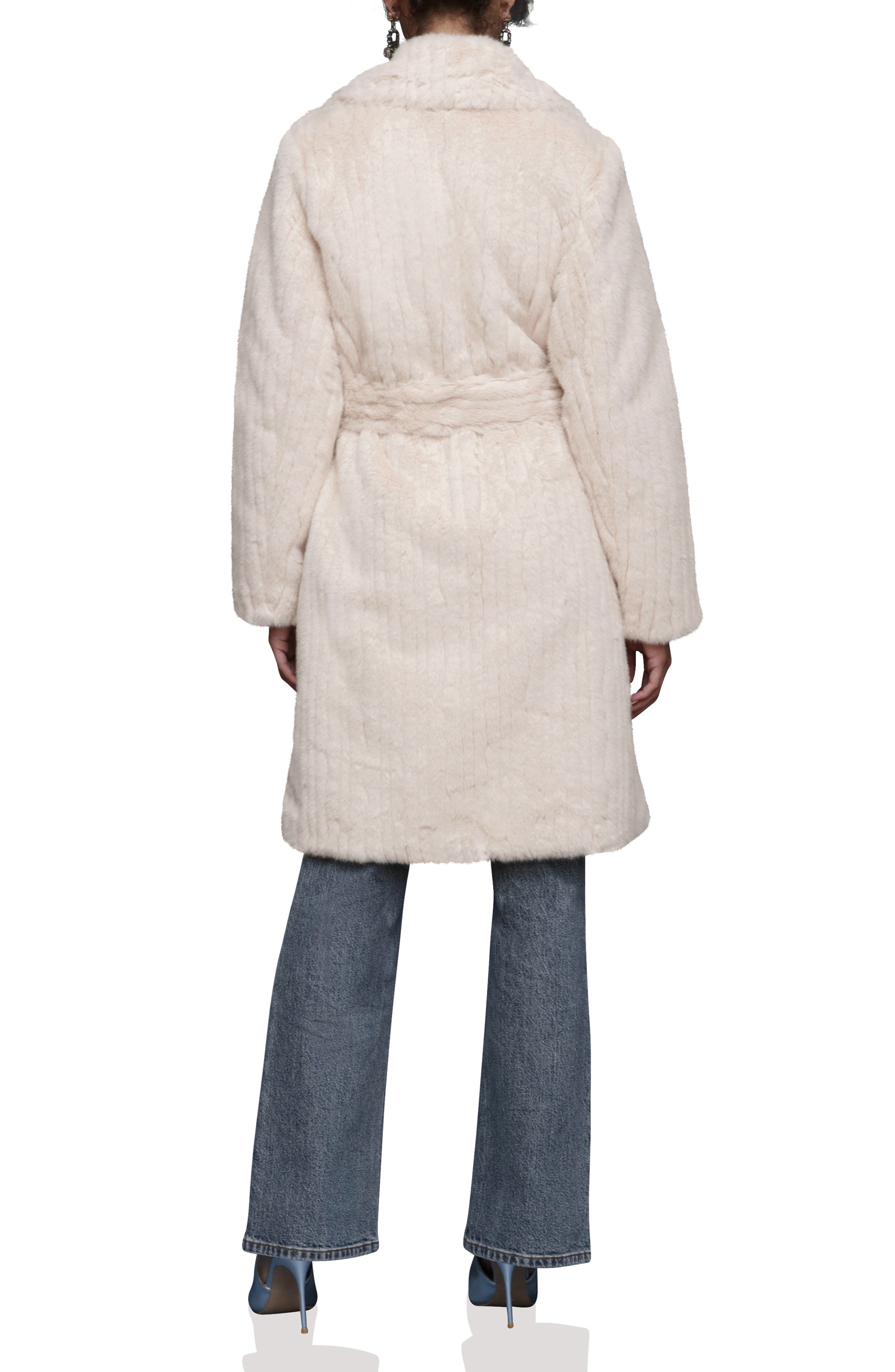 Faux Fur Belted Coat - image 4