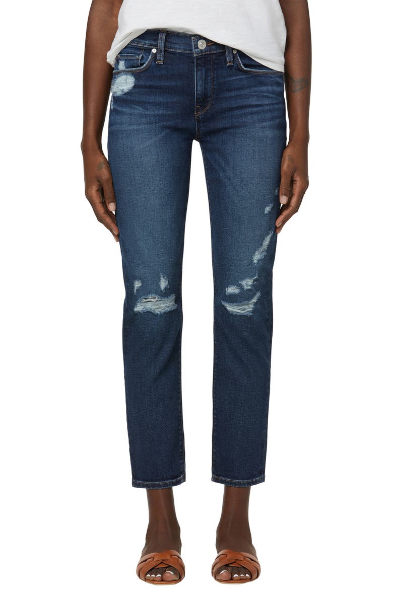 Hudson Jeans Nico Distressed Crop Straight Leg Jeans, Main, color,