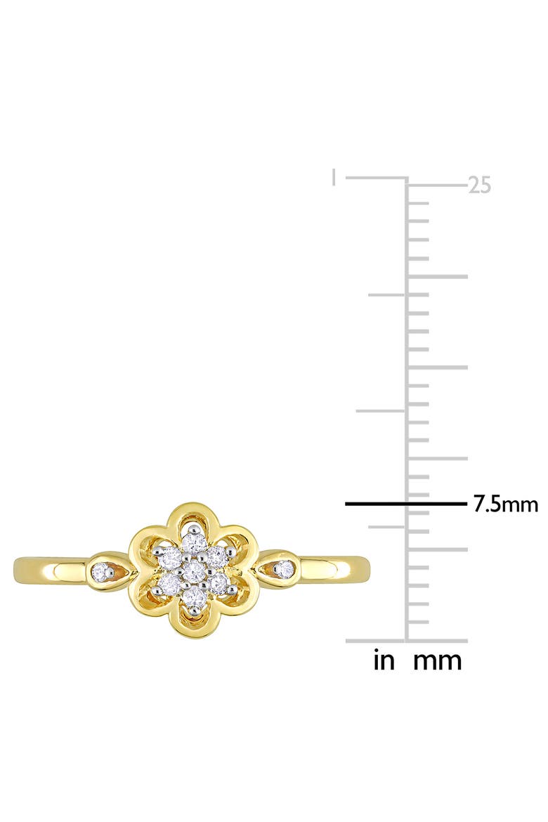 Floral Diamond Ring - 0.08ct., Alternate, color, WHITE