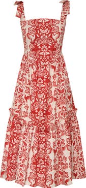 The Lulo Project The Backbone Stretch Cotton Midi Sundress