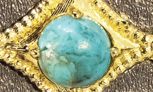 Armenta 18k Yellow Gold And Sterling Silver Turquoise Earrings In Turquoise