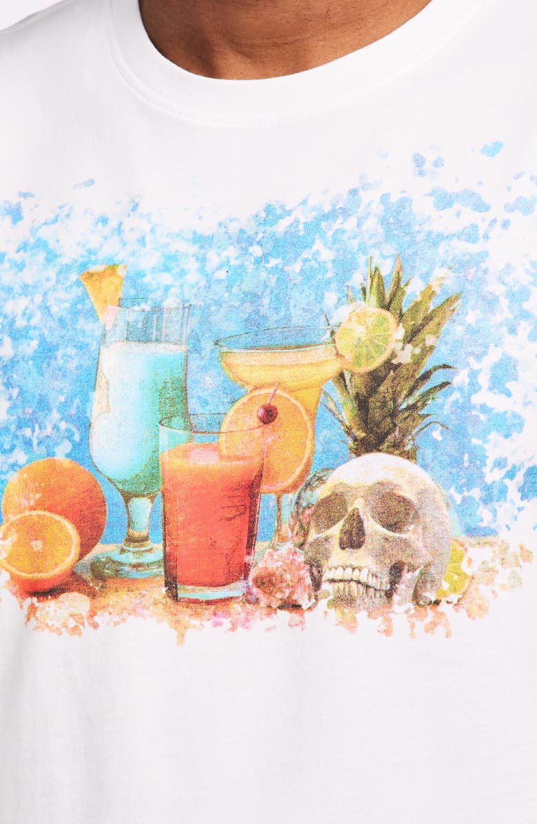 Robert Graham Summer Sips Knit Graphic T-Shirt, Alternate, color, White