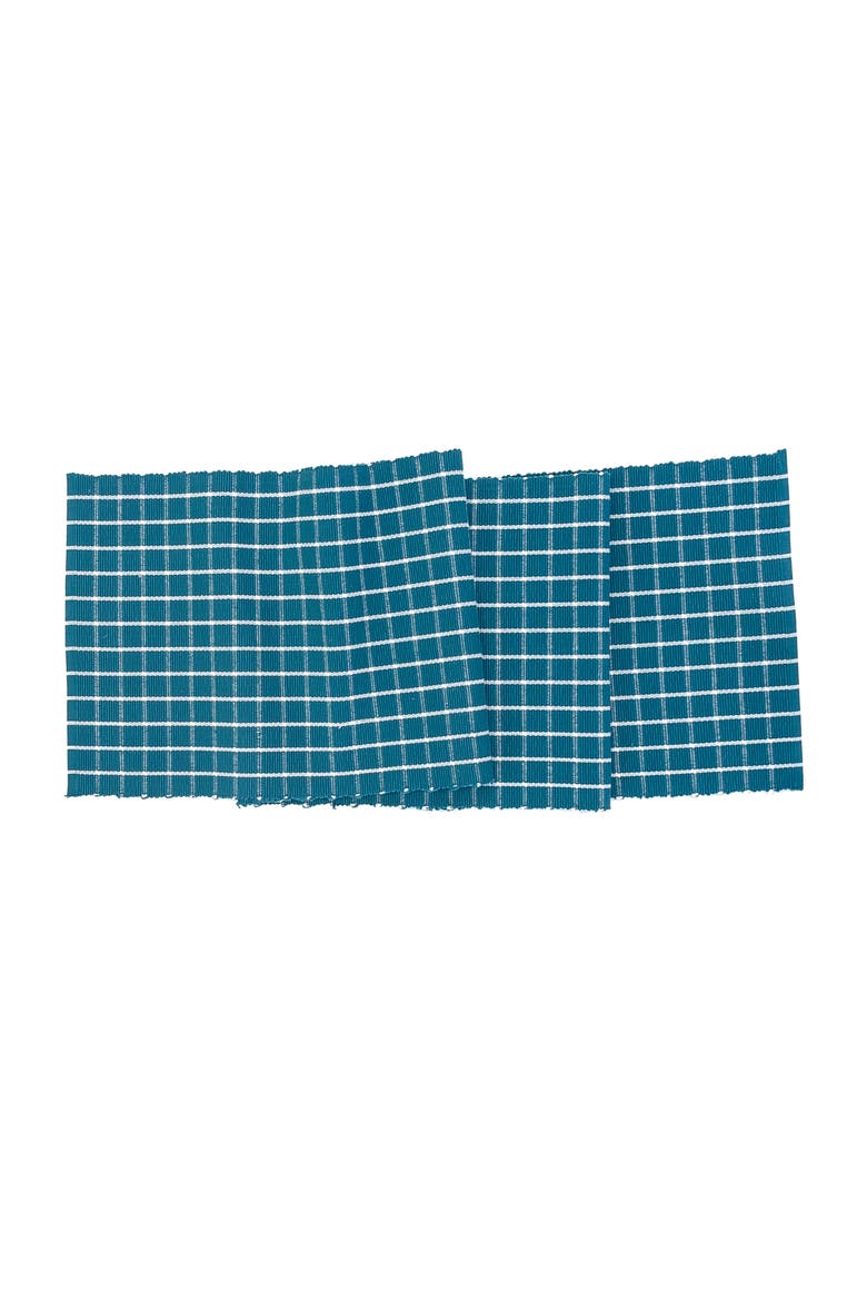 72" Windowpane Table Runner, Main, color, Blue