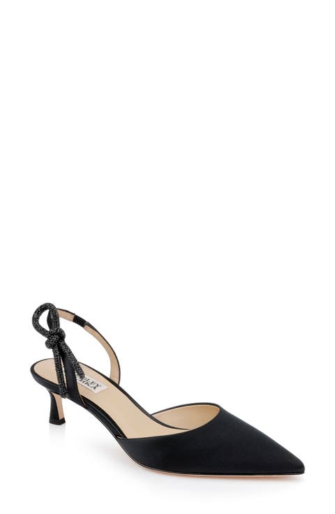 Gentry Slingback Pointed Toe Kitten Heel Pump (Women)