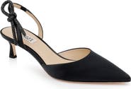 Badgley Mischka Bridal Gentry Slingback Pointed Toe Kitten Heel Pump