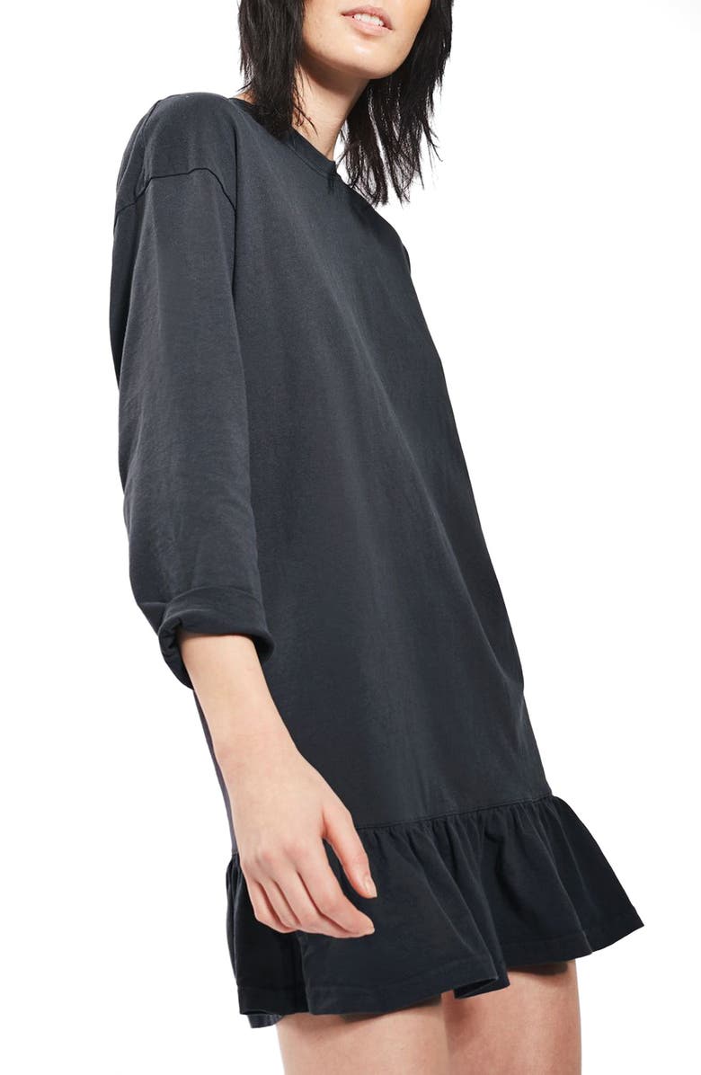 Topshop Ruffle Hem Tunic, Main, color, 