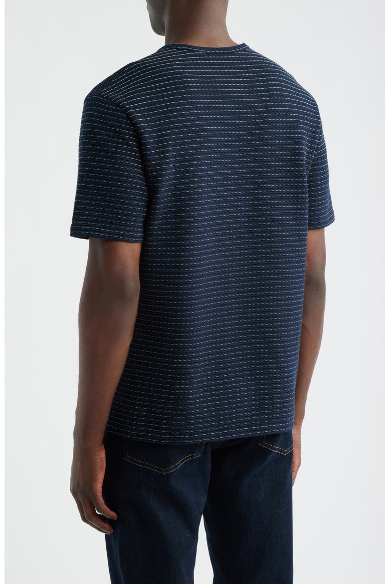 Jacquard Stripe T-Shirt, Alternate, color, NAVY/ CREAM STRIPE