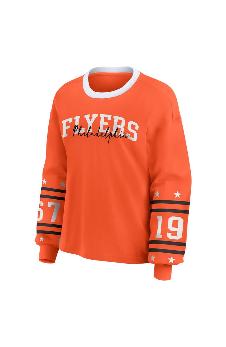WEAR by Erin Andrews Women's WEAR by Erin Andrews Orange Philadelphia Flyers Long-Sleeve Sport T-Shirt, Alternate, color, Orange