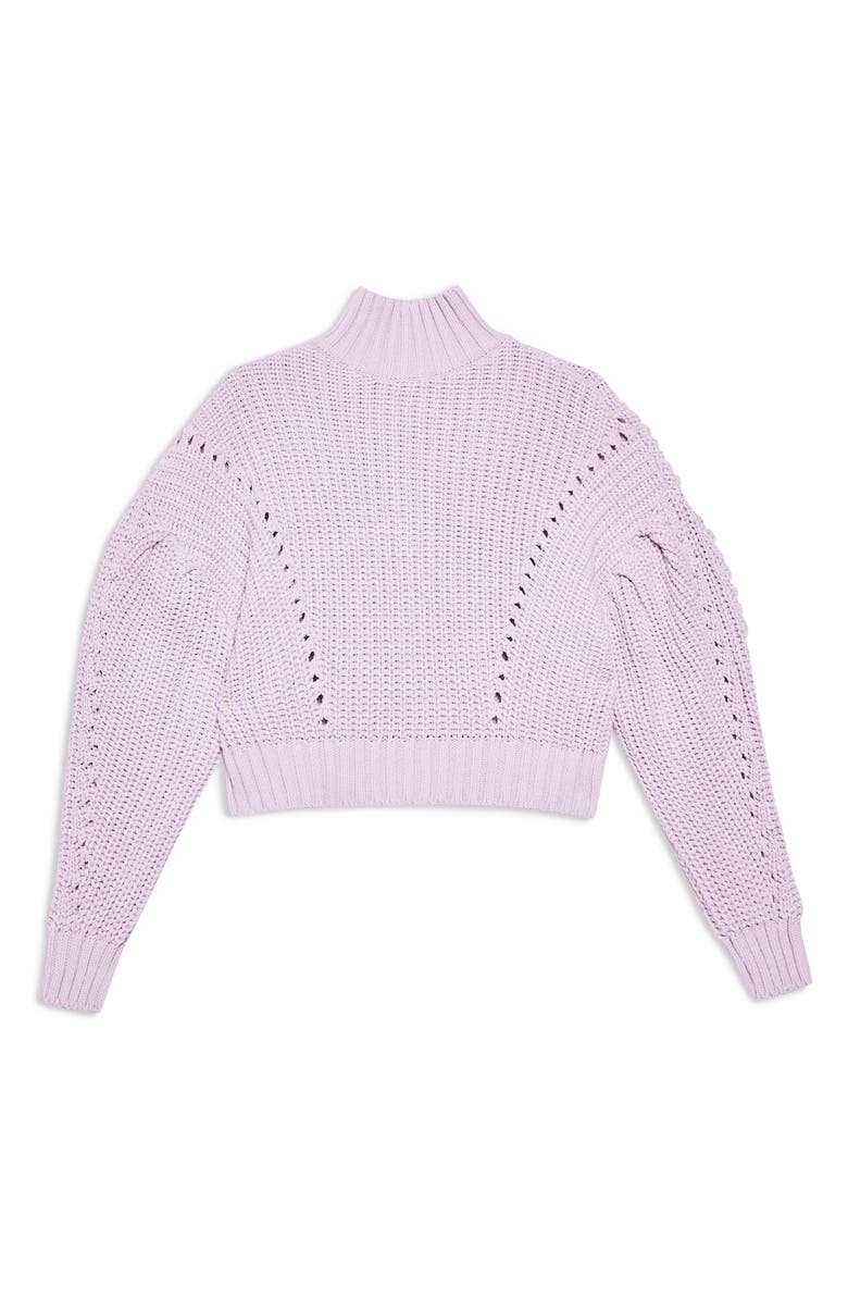 Topshop Cropped Turtleneck Sweater, Alternate, color,