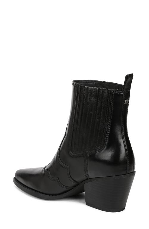 Sam Edelman West Ankle Boot Black Leather In Black