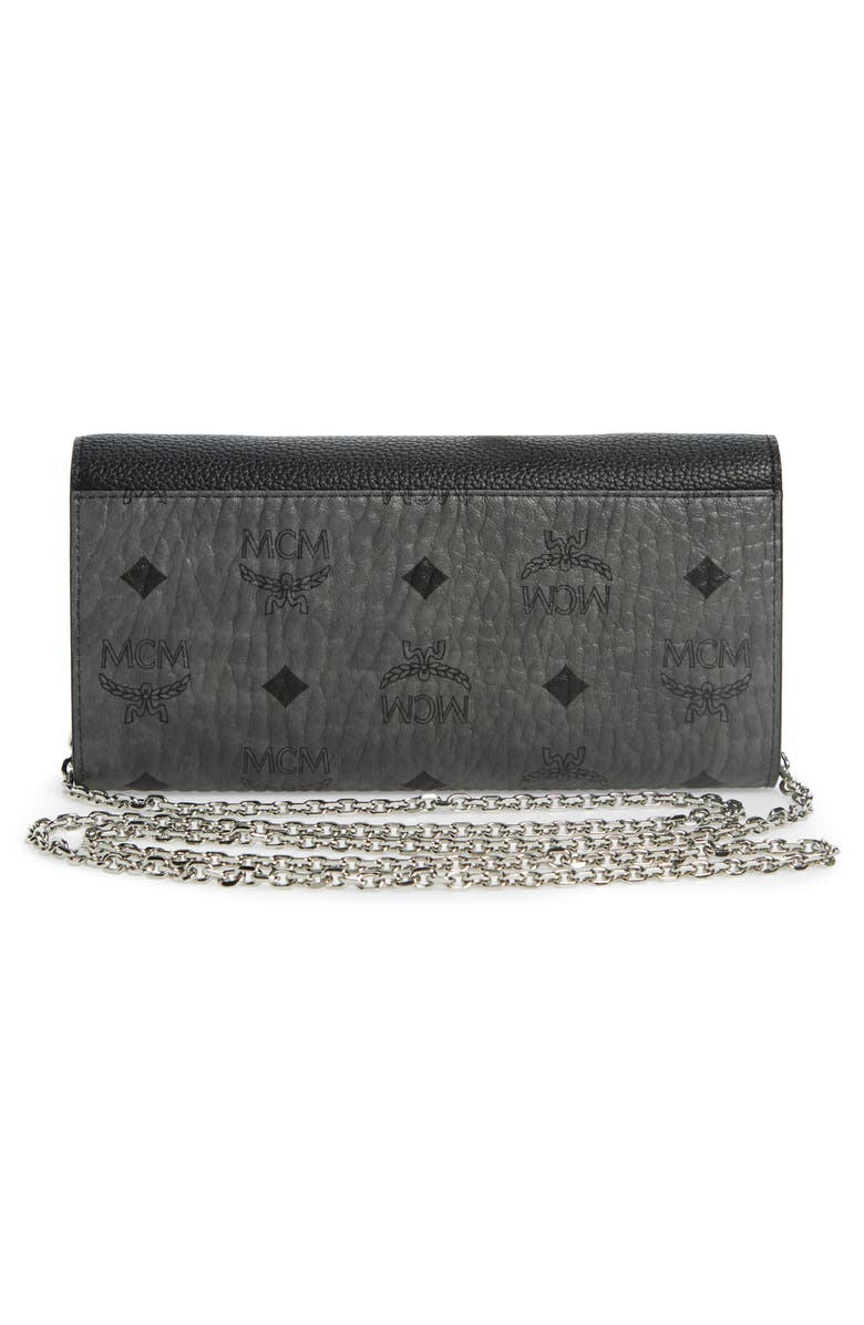 MCM Patricia Visetos Leather Wallet on a Chain, Alternate, color, 