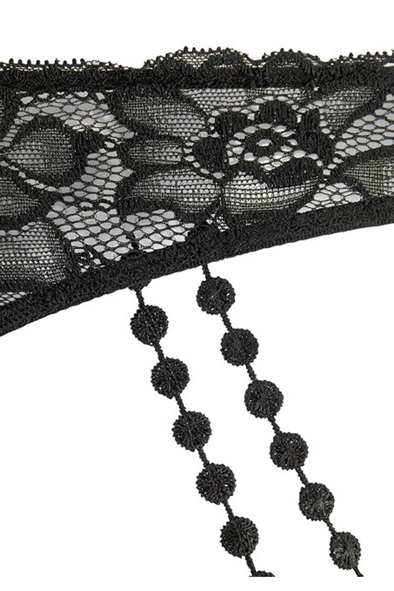 Women's Strappy Lace Thong, Alternate, color, Black