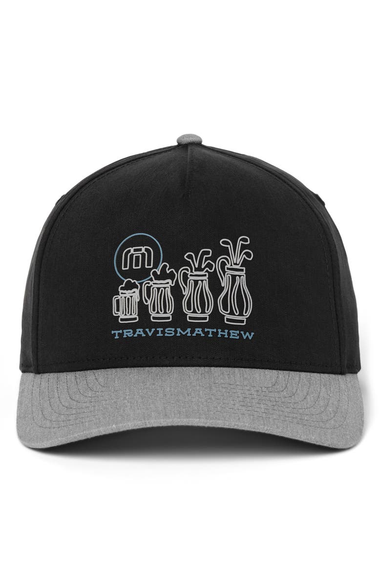 TravisMathew Beerly Beloved Snapback Baseball Cap, Alternate, color, Black