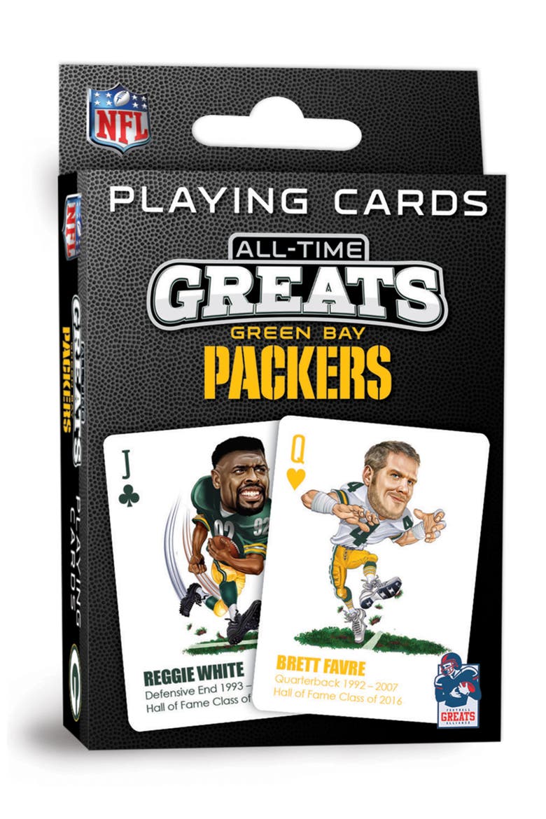 Green Bay Packers All-Time Playing Cards, Main, color, Multicolor