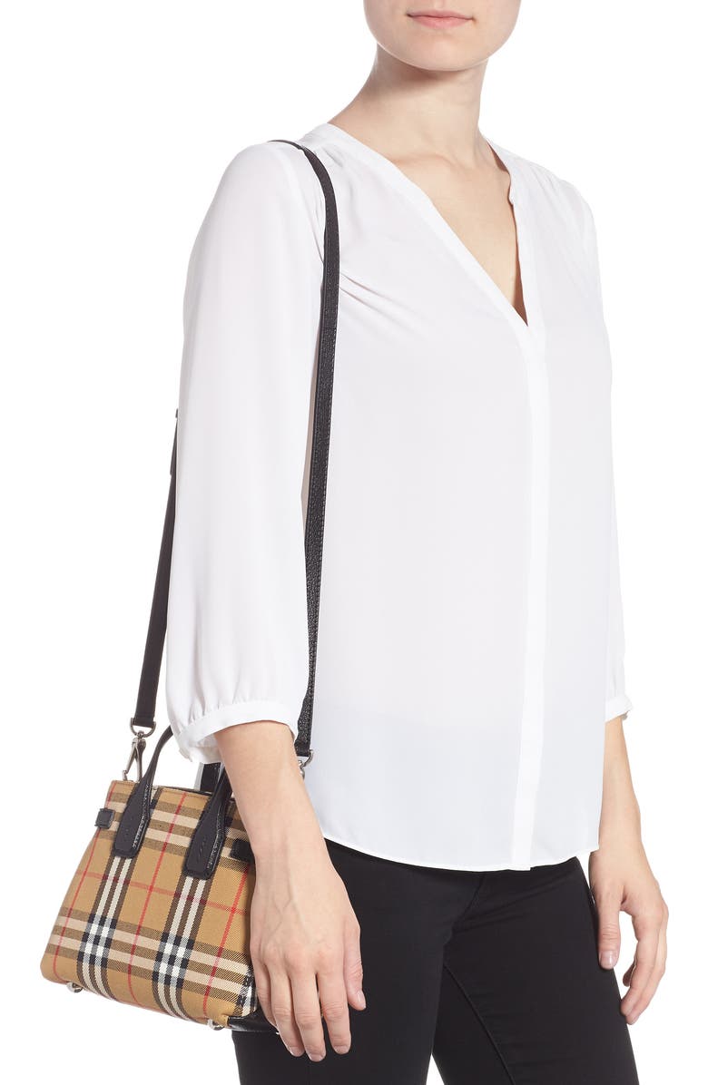 Burberry Baby Banner Vintage Check Tote, Alternate, color,