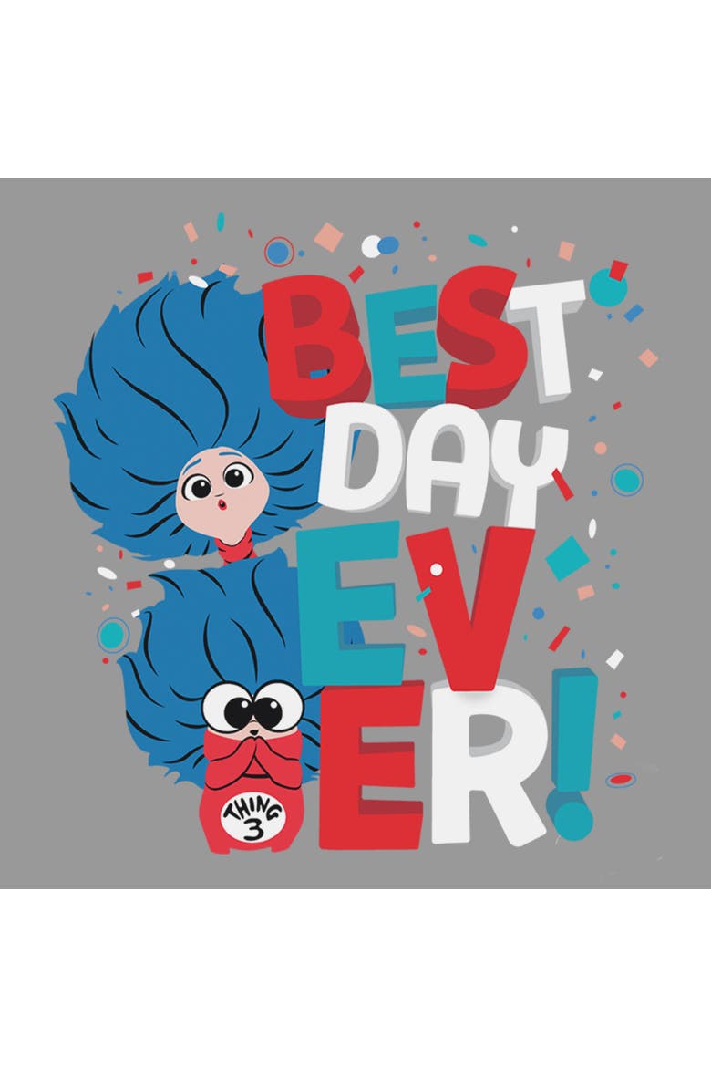 Junior's Best Day Ever Sweatshirt, Alternate, color, Heather Gray