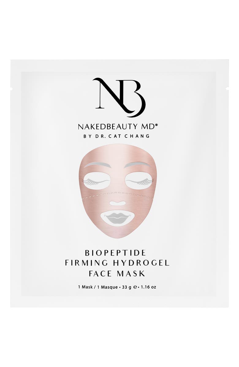 NakedBeauty MD Biopeptide Firming Hydrogel Face Mask, Main, color, 