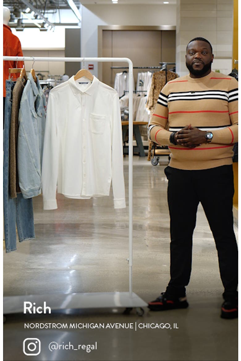 Reach Button-Down Piqué Knit Shirt video