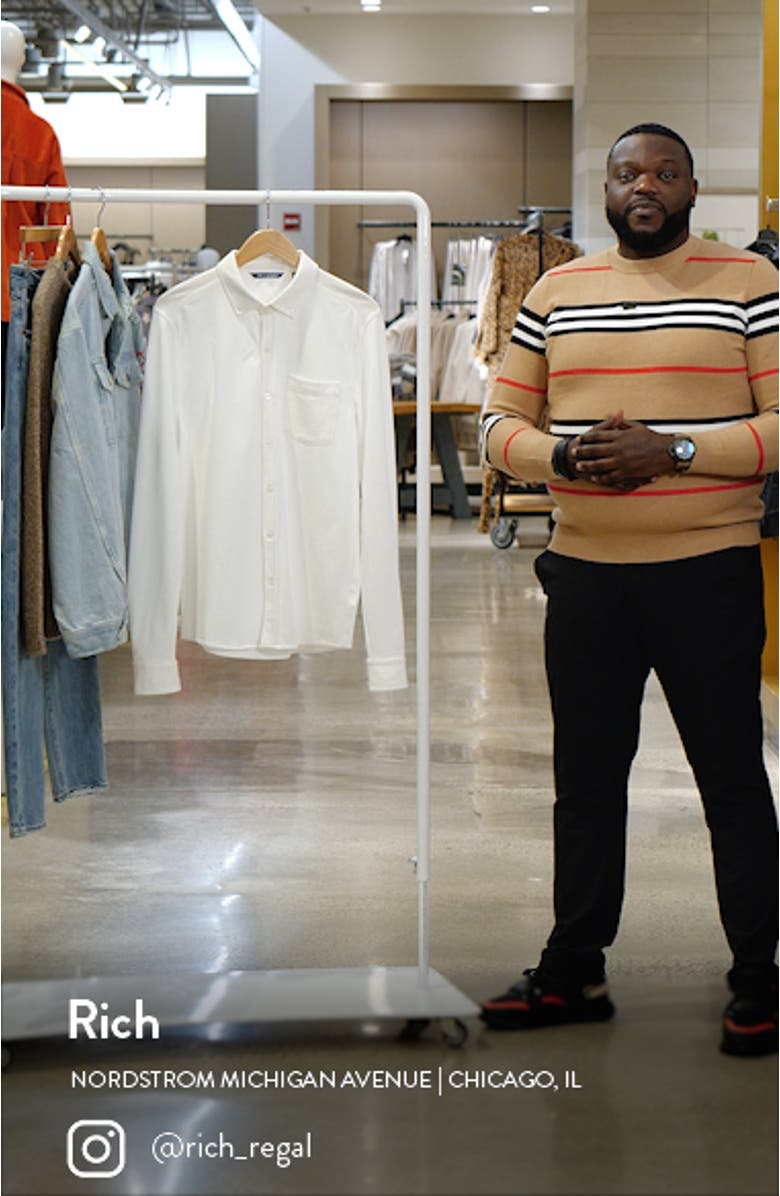 Reach Button-Down Piqué Knit Shirt, sales video thumbnail