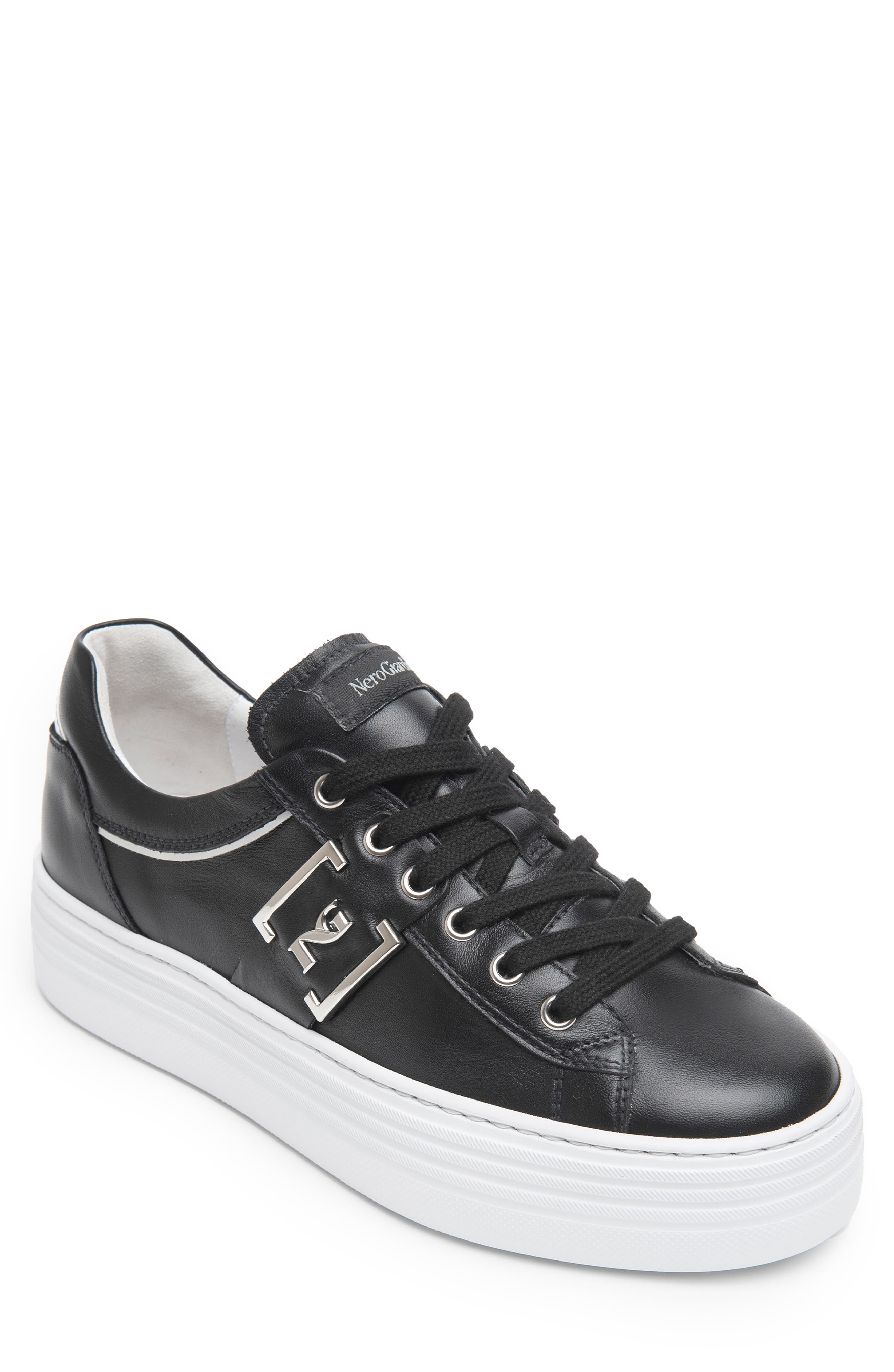 NeroGiardini Logo Plate Skate Sneaker, Main, color, 