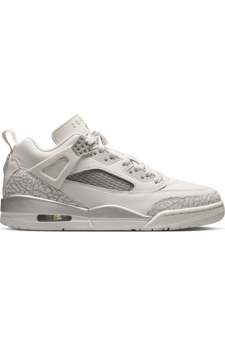 Jordan Spizike Low Sneaker, Alternate, color, 101 Swan/M Silv