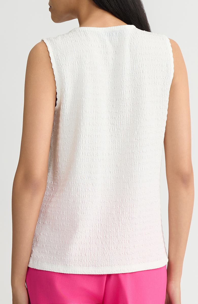 KASPER Keyhole Shell Top, Alternate, color, Lily White