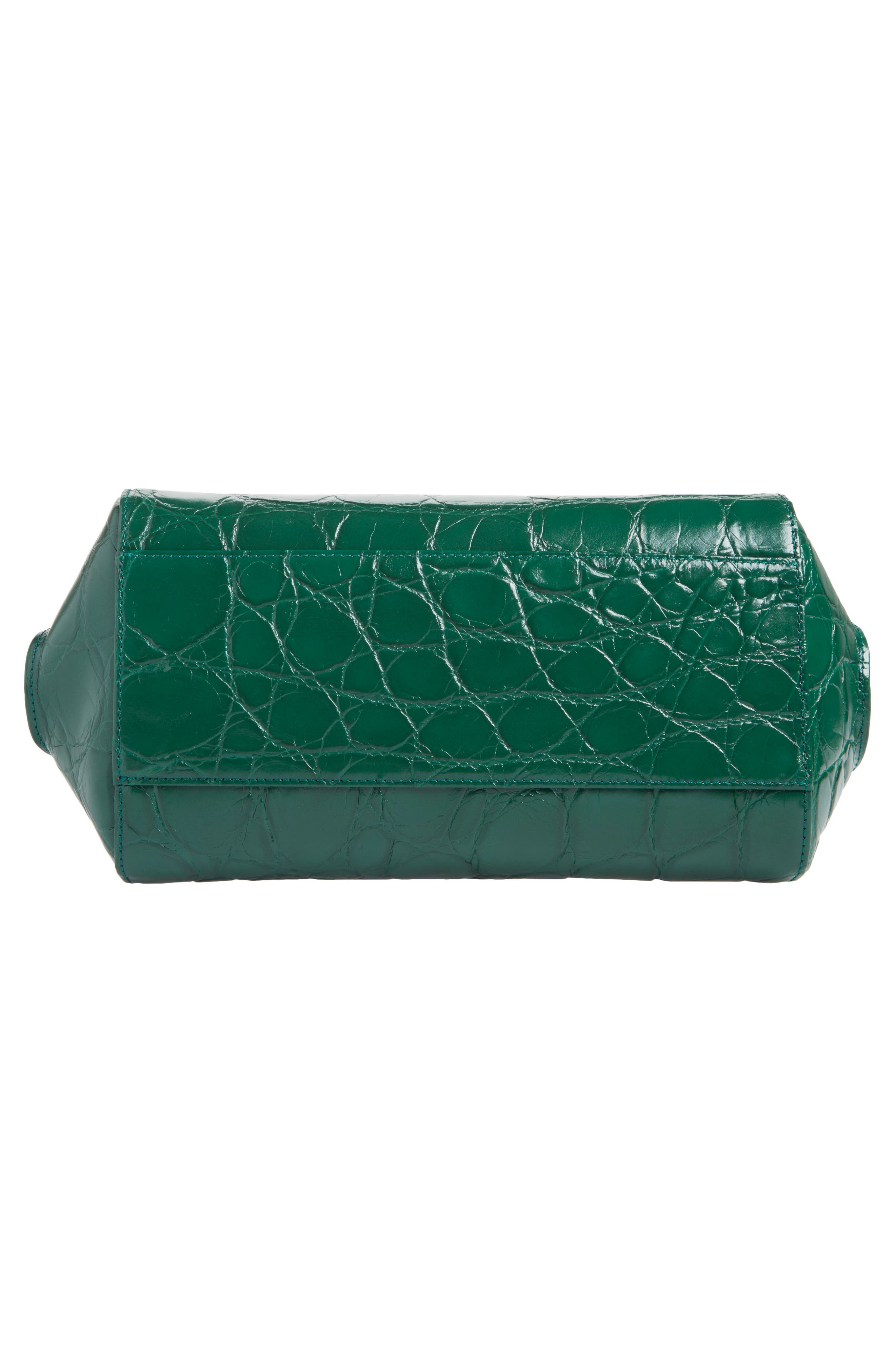 gu-de Any Croc Embossed Leather Frame Bag, Alternate, color, 