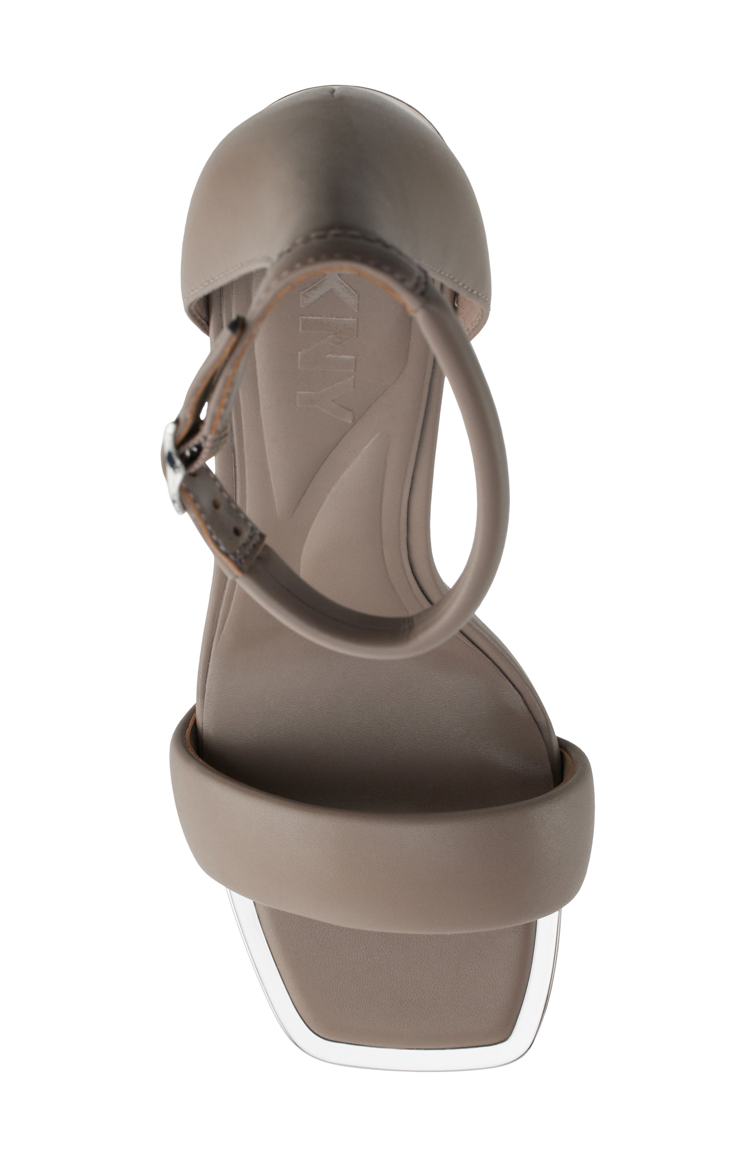 DKNY Scarla Ankle Strap Sandal, Alternate, color, Ash