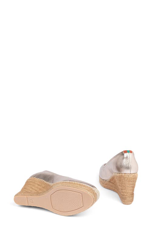Penelope Chilvers Scoop Espadrille Platform Wedge Pump In Champagne