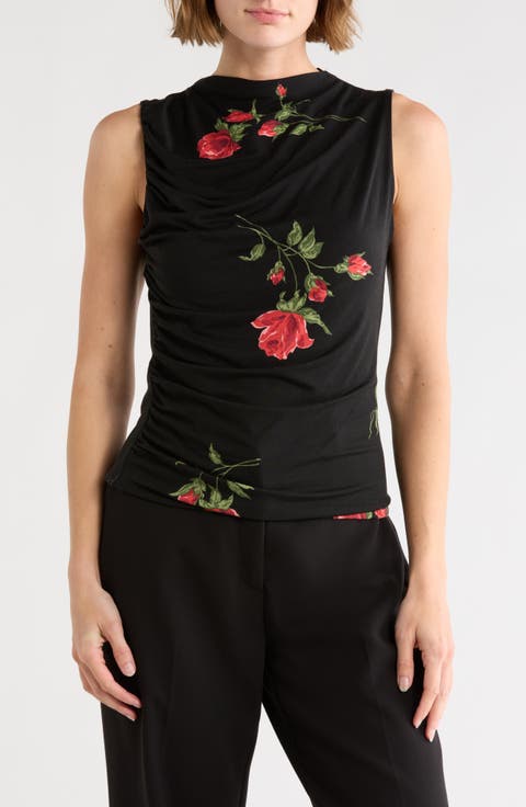 Sleeveless Mock Neck Top