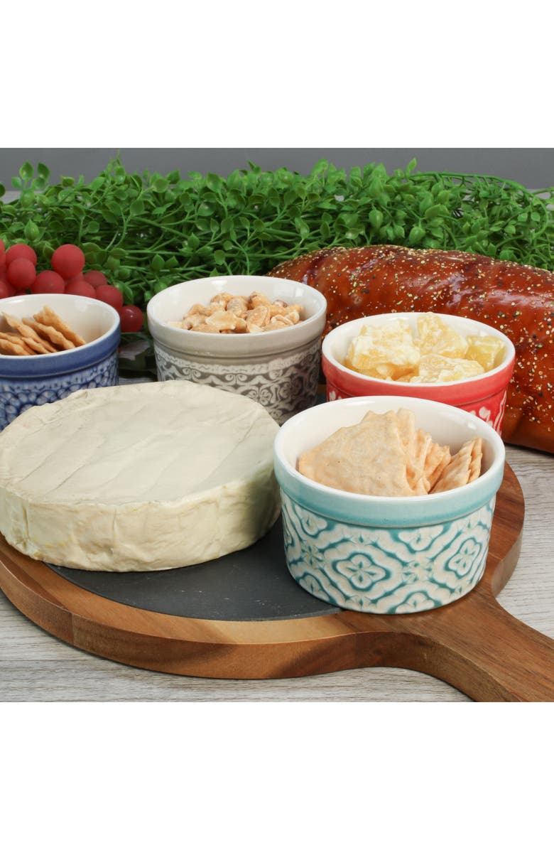 BIA Cordon Bleu Set of 4 Stoneware Dominique Ramekins, Alternate, color, Multi