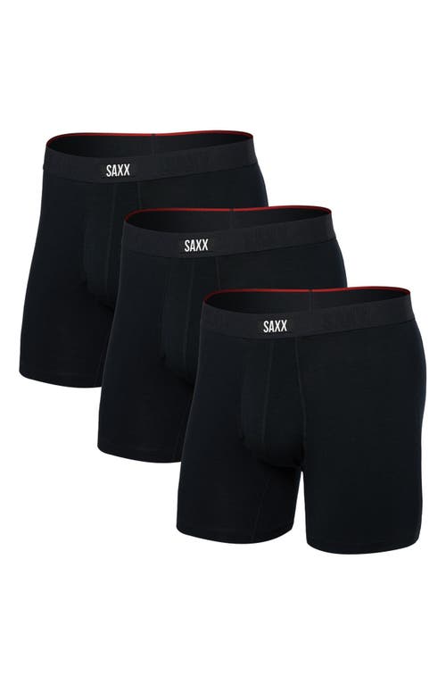 Saxx Vibe Xtra Soft Comfort Boxer Briefs In Black