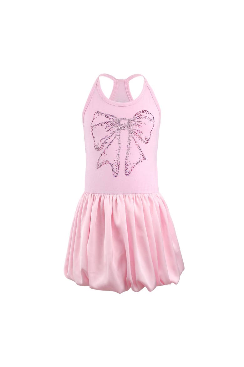 Crystal Bow Bubble Dress, Alternate, color, Pink
