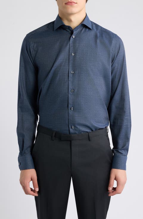 Contemporary Fit Check Cotton Flannel Shirt