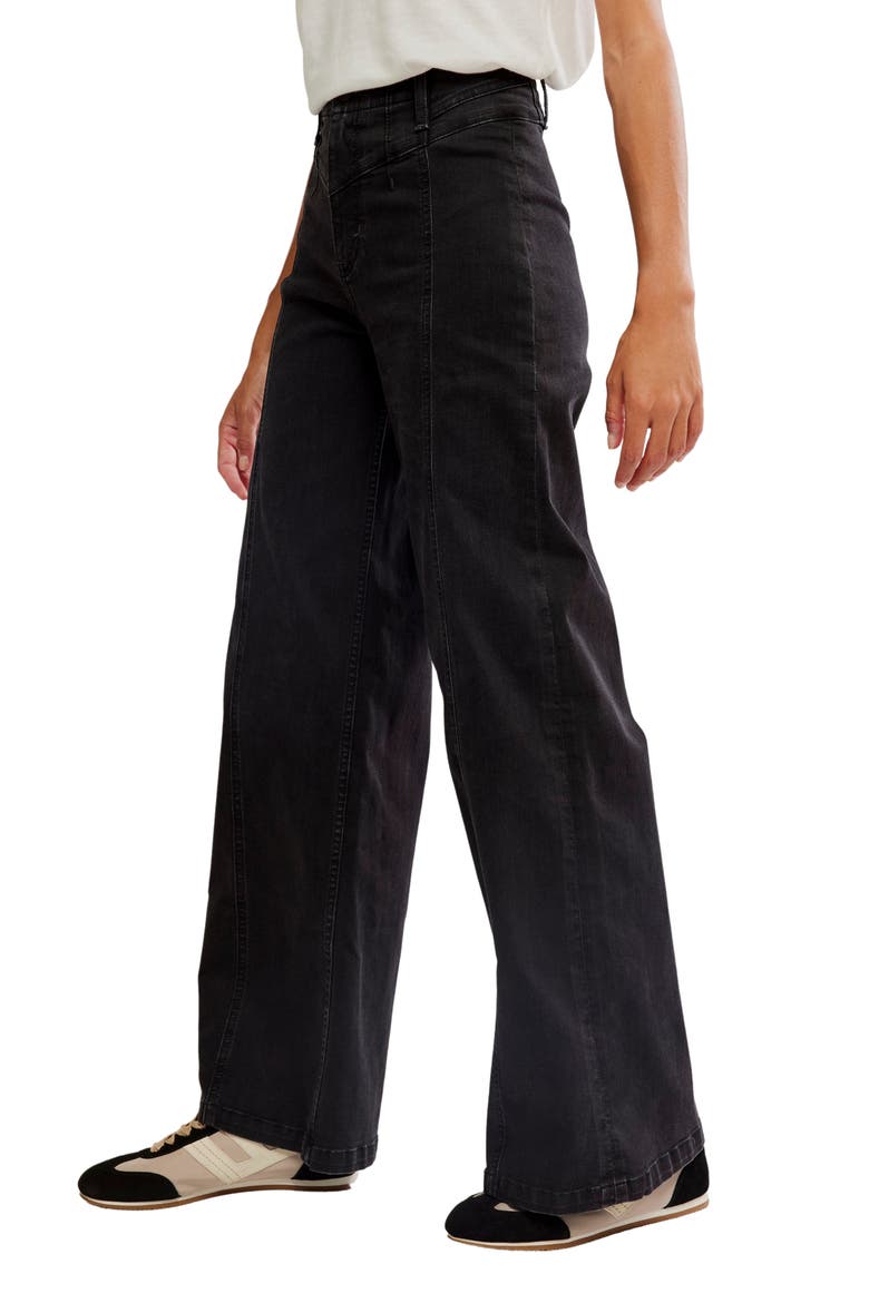 Libre Front Yoke Wide Leg Jeans, Alternate, color, CAFE NOIR