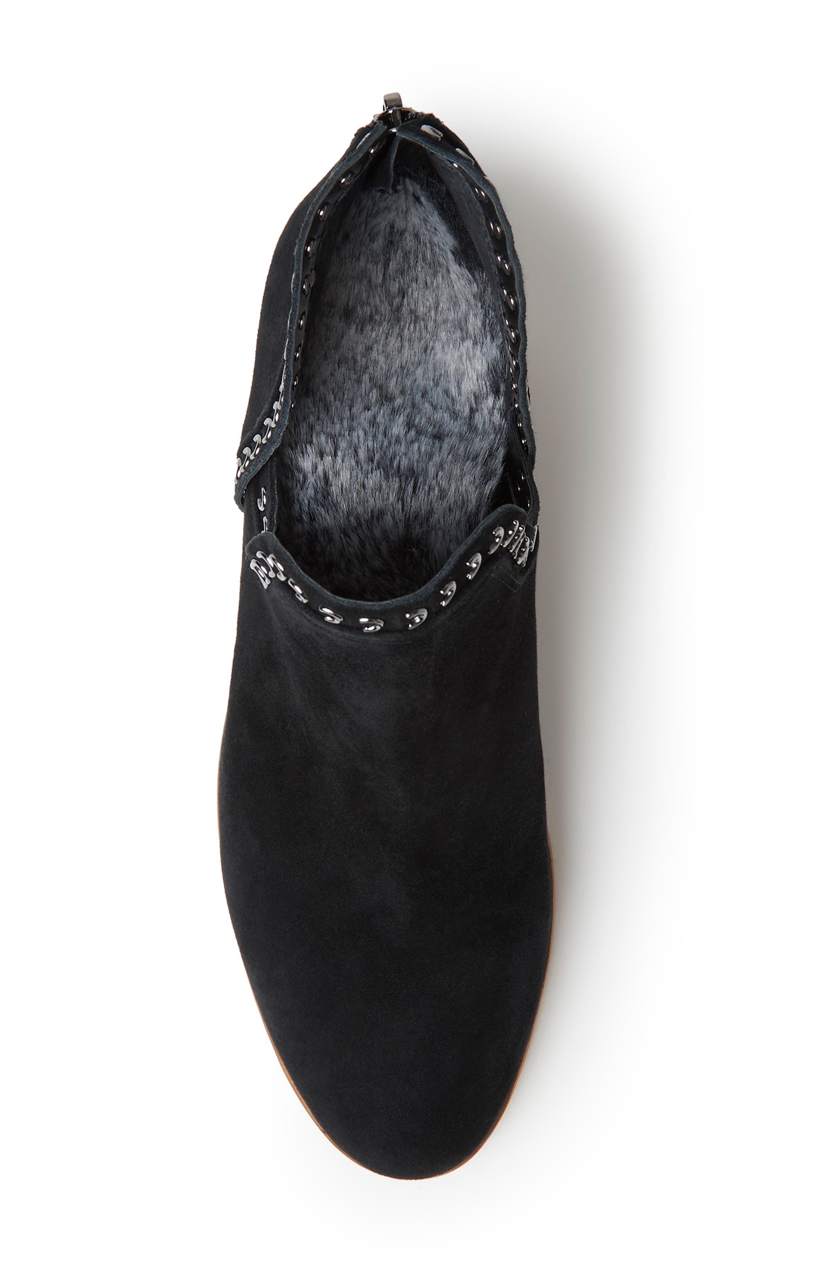 Furry Faux Fur Insoles, Alternate, color, BLACK
