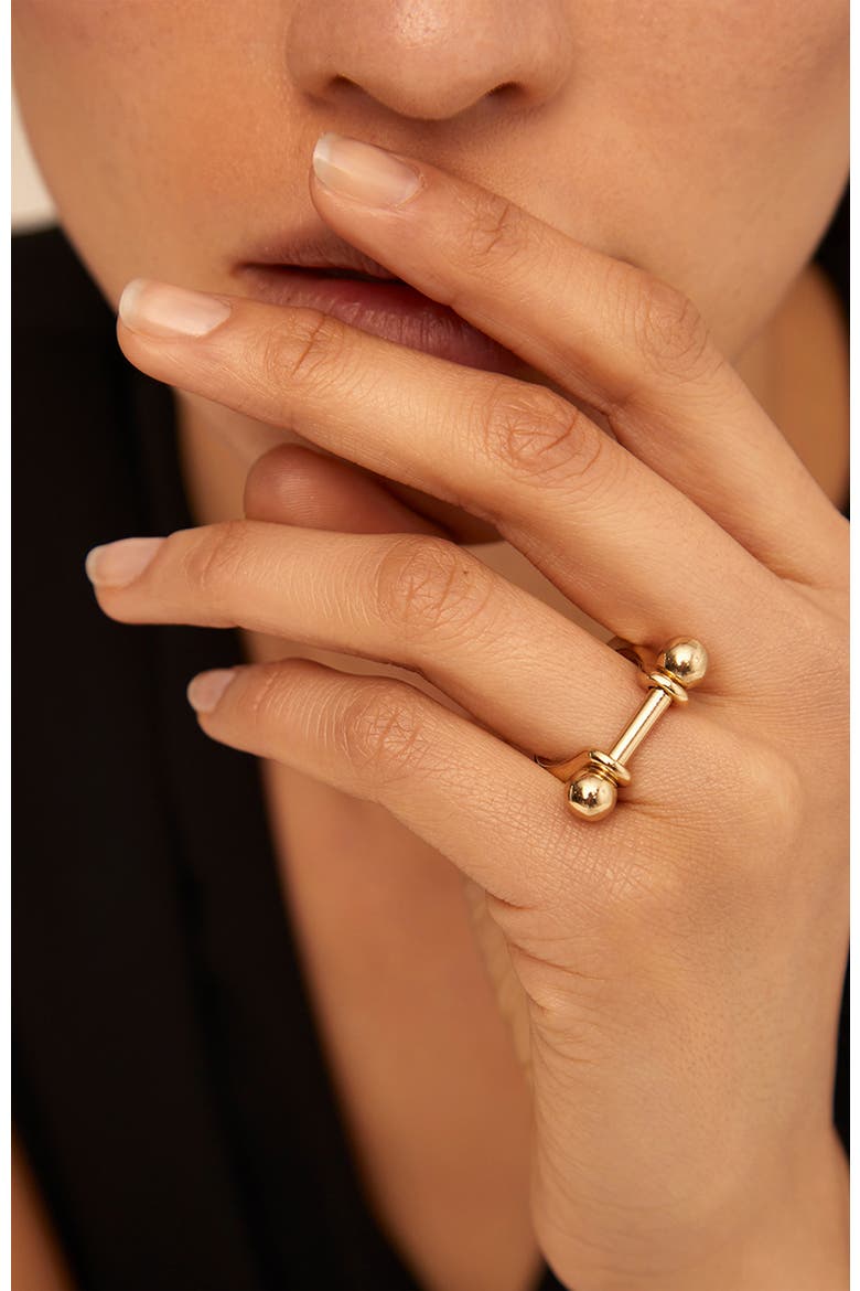 18K Gold-Plated Ring, Alternate, color, Gold