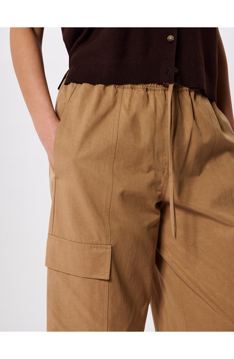 Whistles Utility Cotton Barrel Trouser, Alternate, color, Neutral